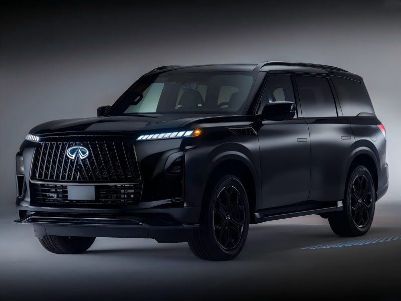 အနက်ရောင်အပြင်ဘက် Kit / 3.5T v6 power - 2026 Infiniti QX80 အားကစားဗားရှင်း၏တရားဝင်ပုံရိပ်များ